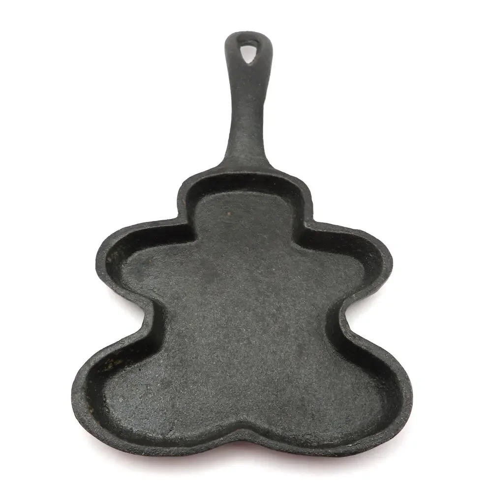 Cast Iron Gingerbread Man Mini Skillet Cookie Pancake Mold Christmas Baking